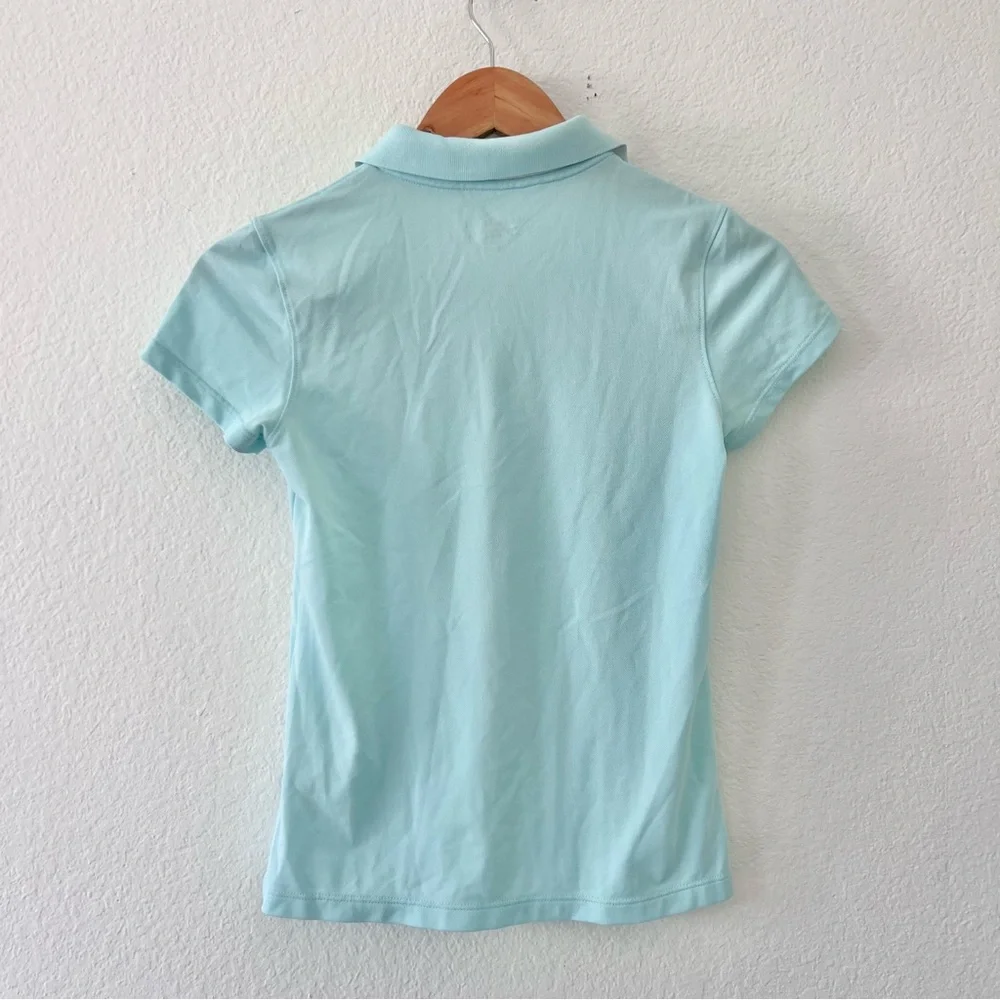 Vineyard Vines Girls Turquoise Performance Polo Sz L/14